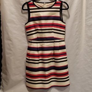 J. Crew red white and blue fitted dress